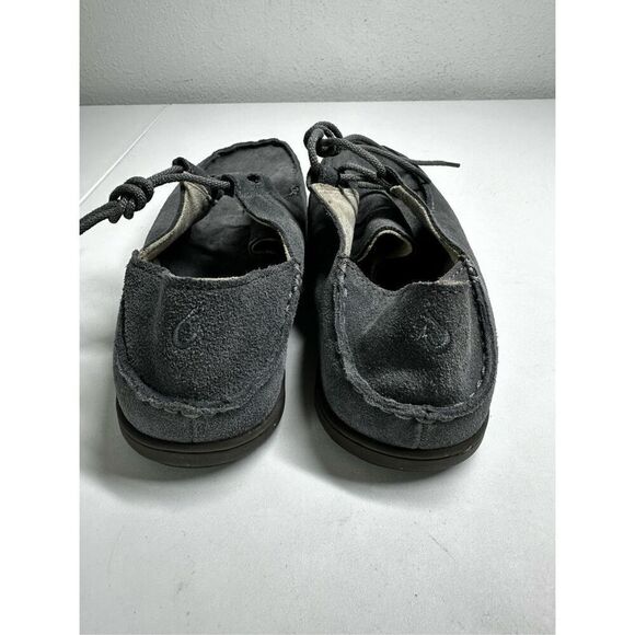 Men's Olukai Ohana Shoes Lace Up Sneaker Size US 10M EUR 43 Suede Gray EUC - Picture 4 of 11